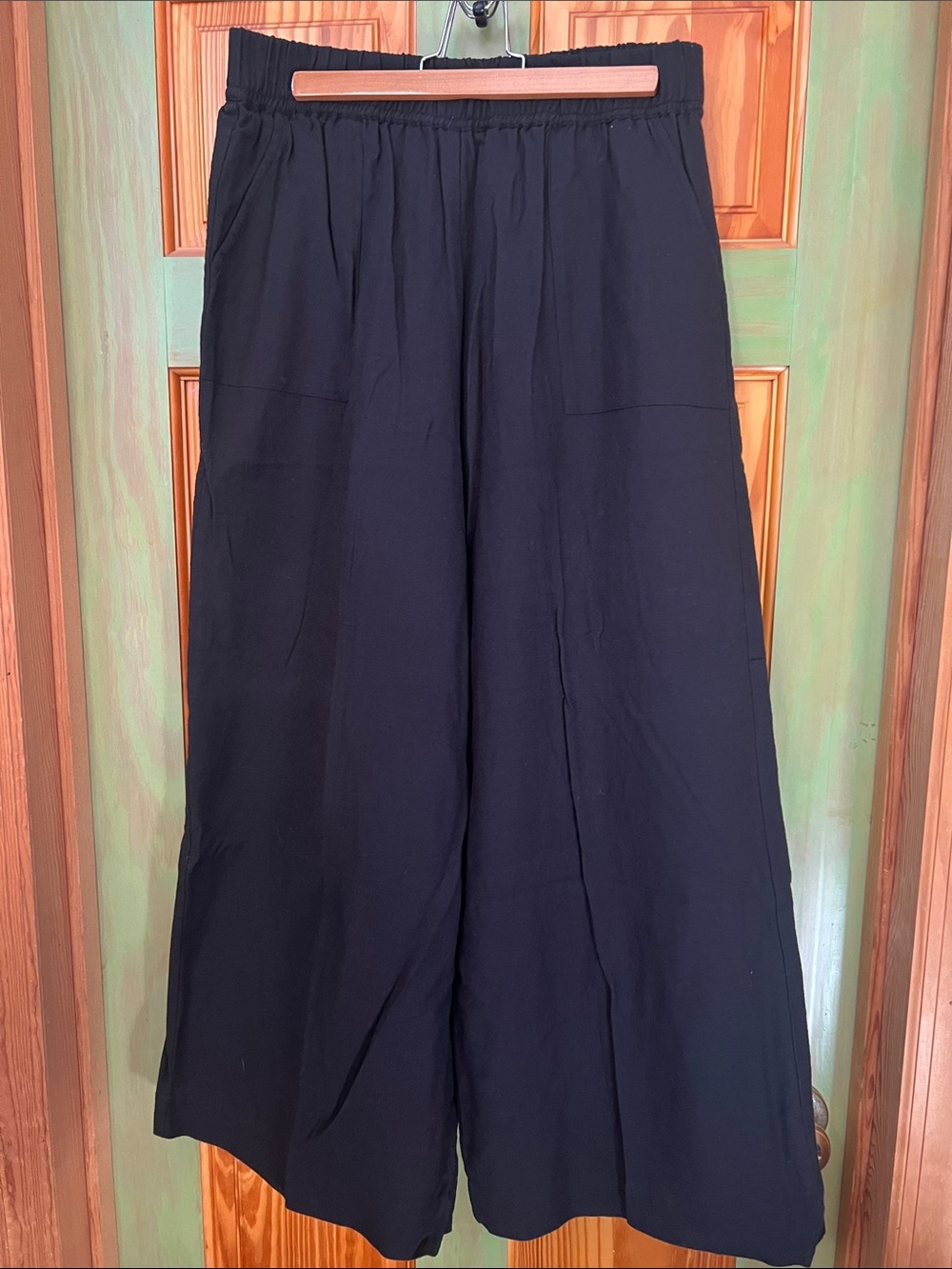 tribe alive Black Wide-Leg Women's Pants